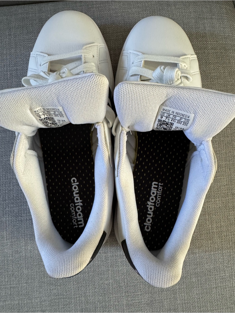 adidas White Sneakers with Black Accents - Never Worn! - Picture 3 of 6
